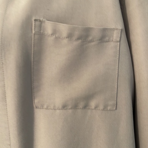 In Focus rayon blend button up, jacket, beige size medium (23-121) - Picture 7 of 11